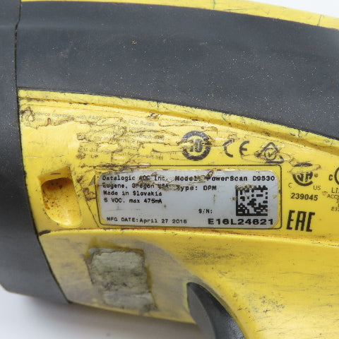 Data Logic PowerScan D9530 Hand Held Barcode Scanner 9 Pin Female Serial Port