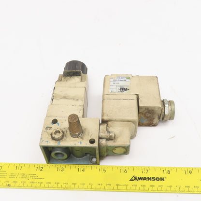 MAC 252B-526AAAA 2 Position Pneumatic Solenoid W/ Regulator 0-120 PSI 24VDC
