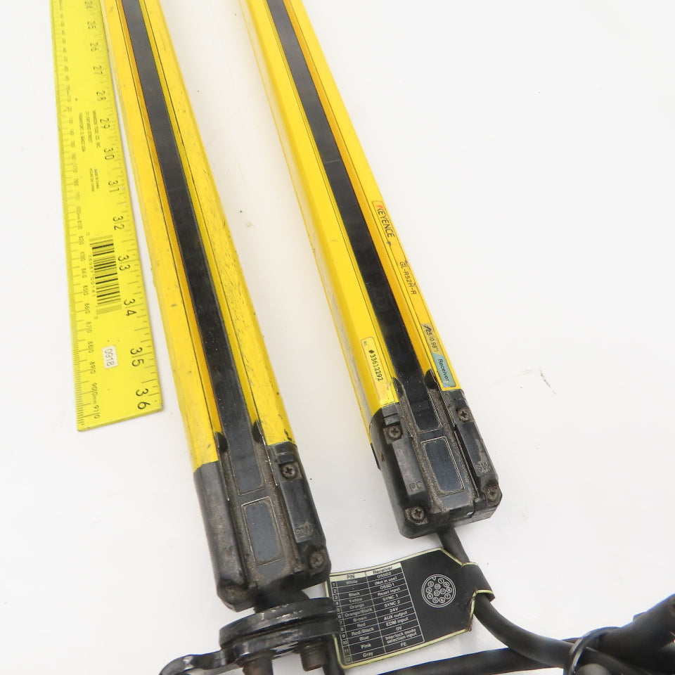 Keyence GL-R52H-T GL-R52H-R Safety Light Curtain Transmitter Receiver Set 24VDC
