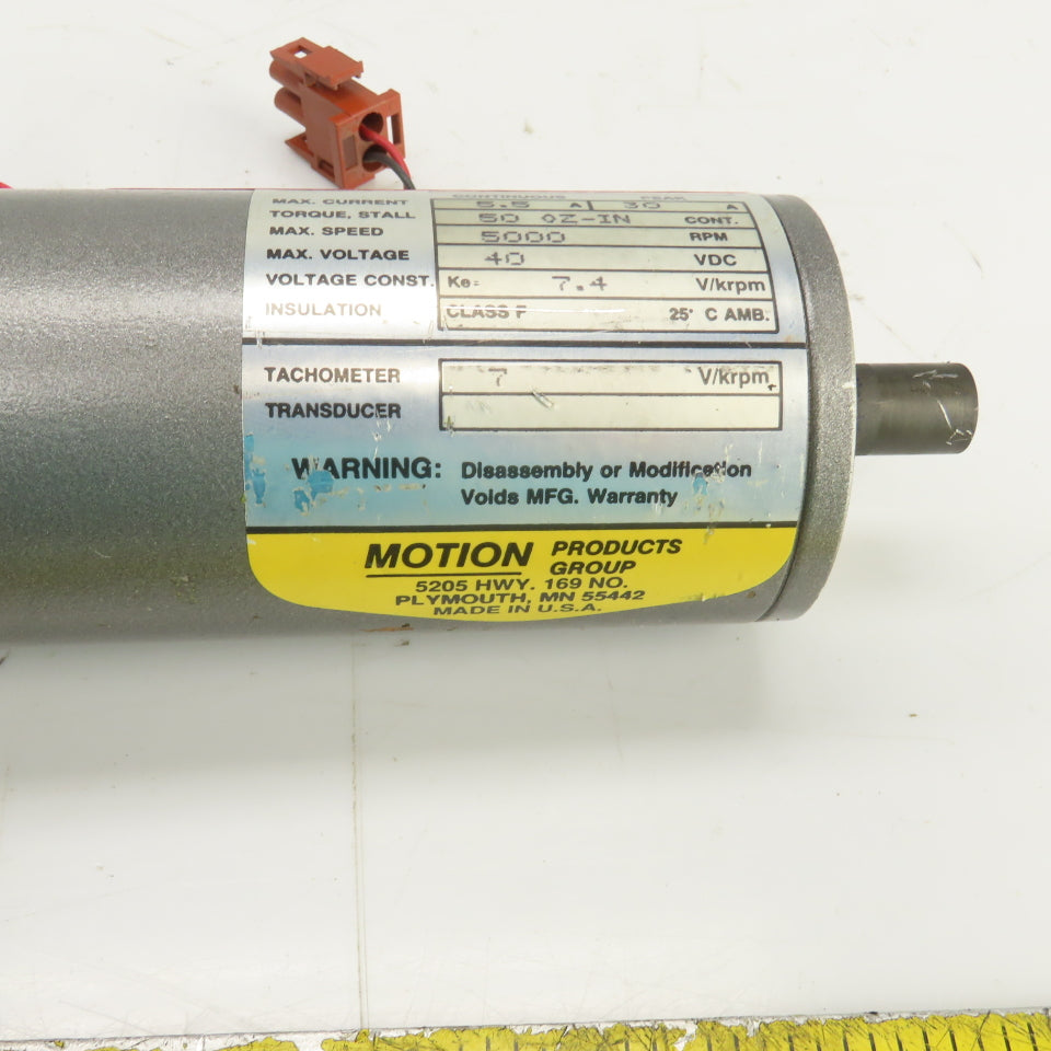 Baldor MT2250-FC-5B2 Permanent Magnet Servo Motor 5000RPM 40VDC 50 OZ-IN Torq