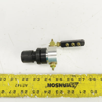 6 Port Air Distribution Manifold 4mm OD Ports W/ Manual Regulator