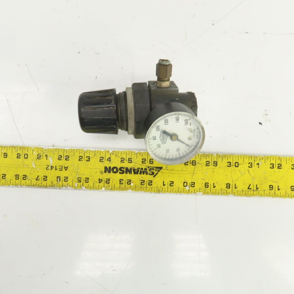 Watts Midi-Series 0-125PSI Manual Pneumatic Regulator W/0-160PSI Gauge 1/4" NPT