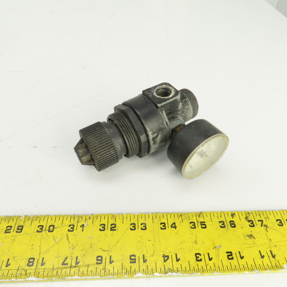 ARO 127231-000 Inline Pneumatic Regulator W/Dixon 0-160PSI Pressure Gauge