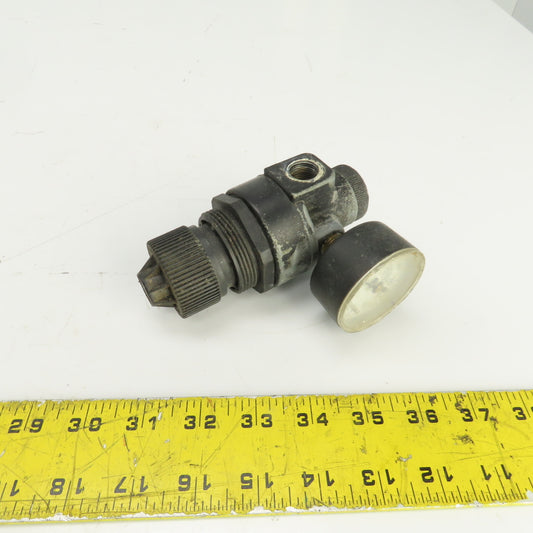 ARO 127231-000 Inline Pneumatic Regulator W/Dixon 0-160PSI Pressure Gauge