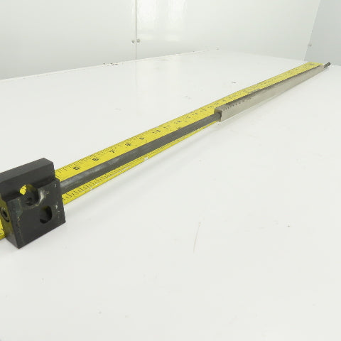 46" OAL Gear Rack 28-3/4" Travel Length 1/2" W 8TPI From Browne&Sharp Validator