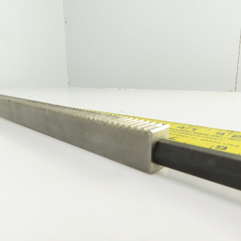46" OAL Gear Rack 28-3/4" Travel Length 1/2" W 8TPI From Browne&Sharp Validator