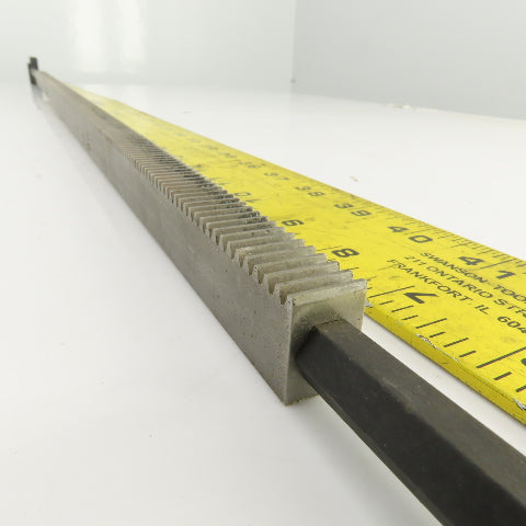 46" OAL Gear Rack 28-3/4" Travel Length 1/2" W 8TPI From Browne&Sharp Validator
