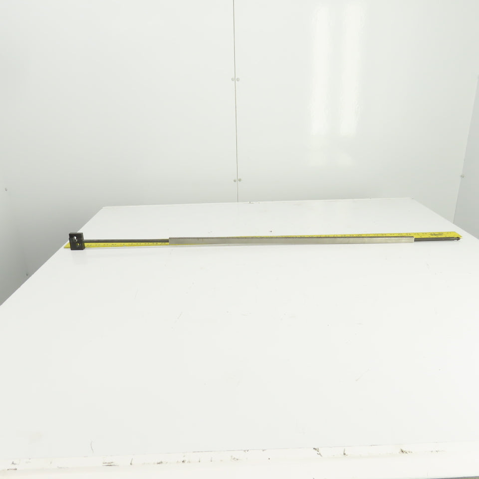 46" OAL Gear Rack 28-3/4" Travel Length 1/2" W 8TPI From Browne&Sharp Validator