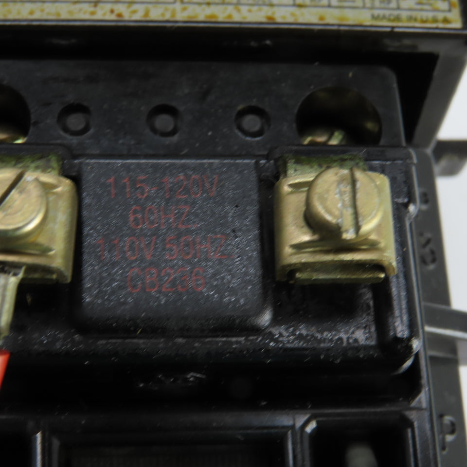 Allen Bradley 509-A0D Ser B Nema Size 0 Contactor 5HP 120V Coil 600V