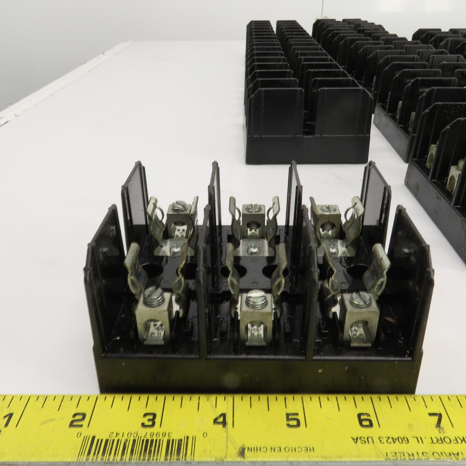 Buss J60030-3C 600V 30A 3 Pole Fuse Holder Lot Of 14