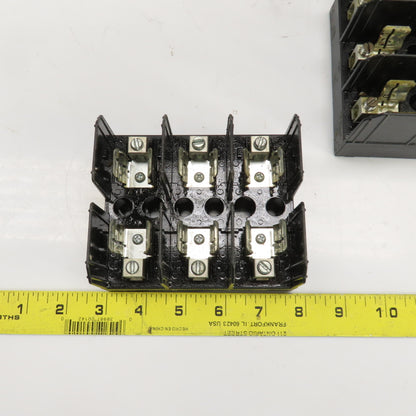 Buss J60030-3C 600V 30A 3 Pole Fuse Holder Lot Of 14