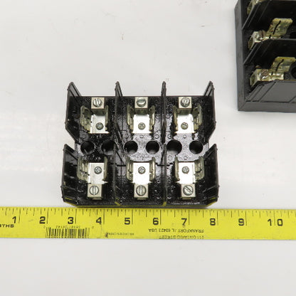 Buss J60030-3C 600V 30A 3 Pole Fuse Holder Lot Of 14
