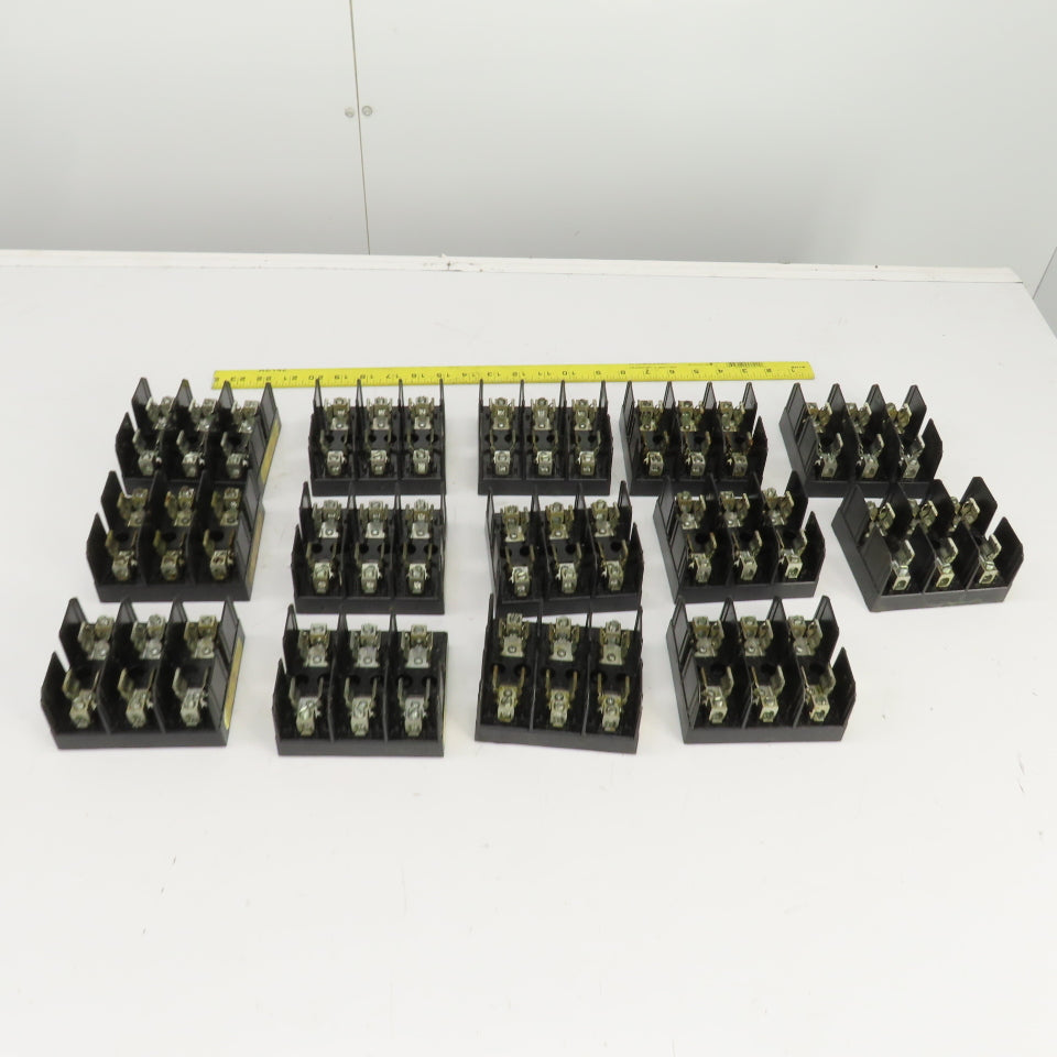 Buss J60030-3C 600V 30A 3 Pole Fuse Holder Lot Of 14