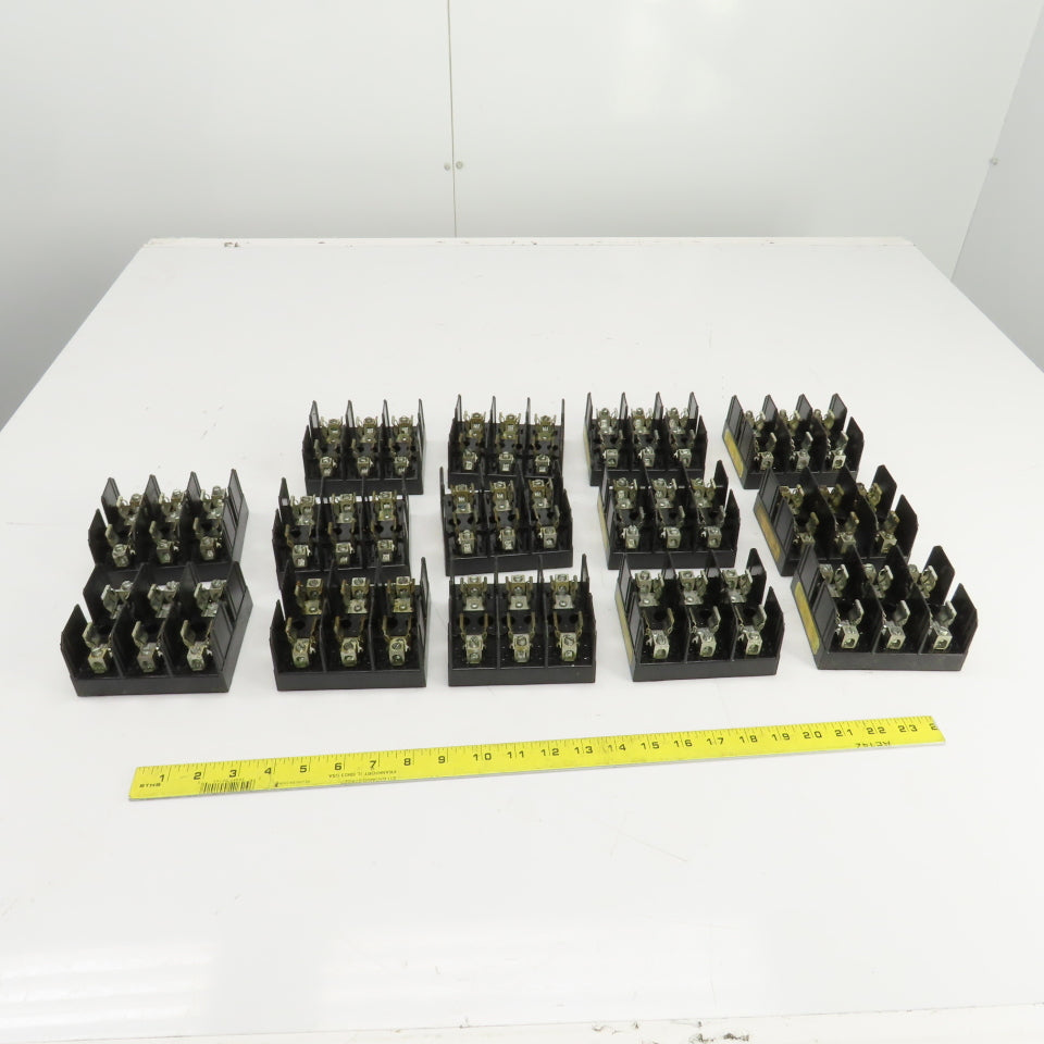 Buss J60030-3C 600V 30A 3 Pole Fuse Holder Lot Of 14