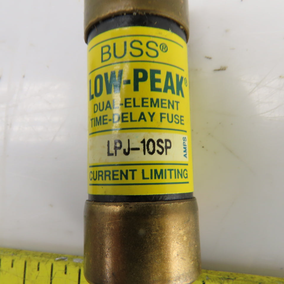 Buss LPJ-10SP 10A 600VAC Low Peak Dual Element Time Delay Fuse Lot Of 3