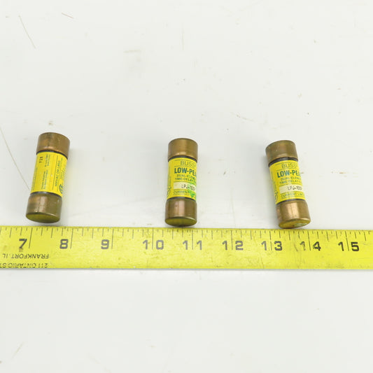 Buss LPJ-10SP 10A 600VAC Low Peak Dual Element Time Delay Fuse Lot Of 3