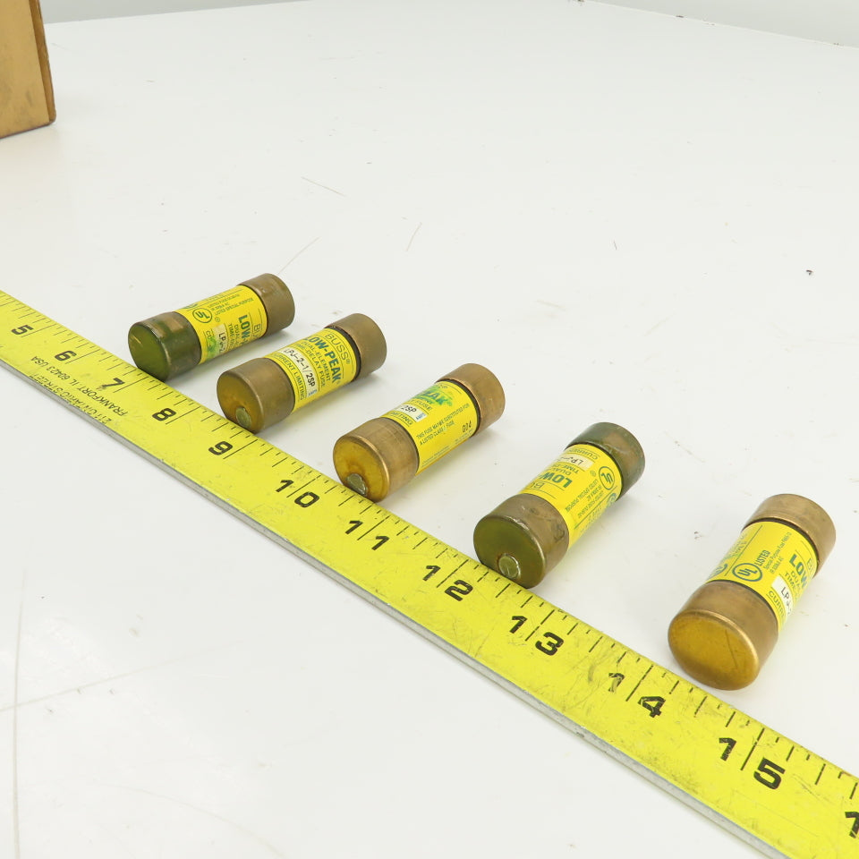 Buss LPJ-2-1/2SP 2-1/2A 600VAC Low Peak Dual Element Time Delay Fuse Lot Of 5
