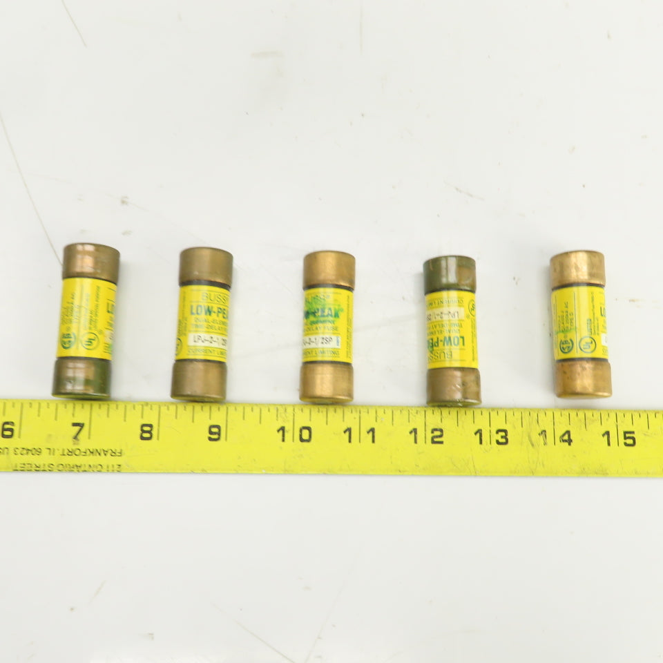 Buss LPJ-2-1/2SP 2-1/2A 600VAC Low Peak Dual Element Time Delay Fuse Lot Of 5