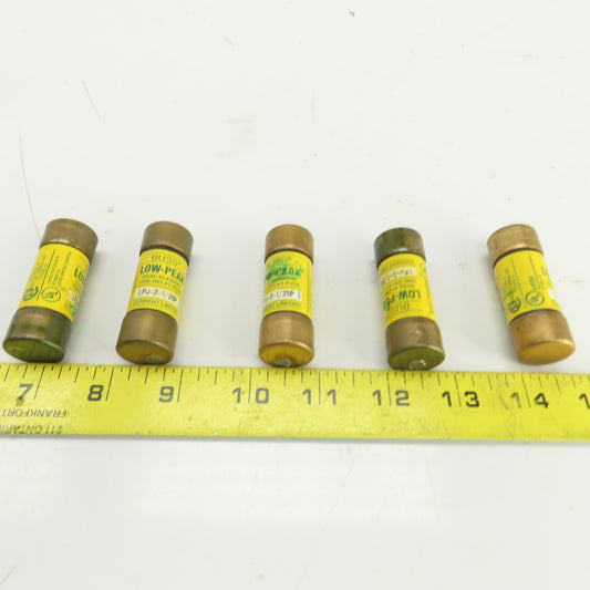 Buss LPJ-2-1/2SP 2-1/2A 600VAC Low Peak Dual Element Time Delay Fuse Lot Of 5