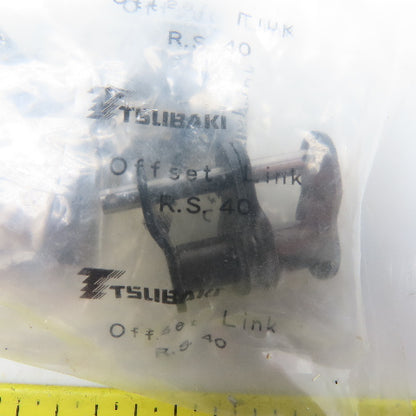 Tsubaki 40-2 Double Strand Roller Chain Offset Connecting Link Lot of 5