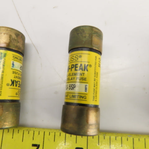 Buss LPJ-5SP 5A 600VAC Low Peak Dual Element Time Delay Fuse Lot Of 5