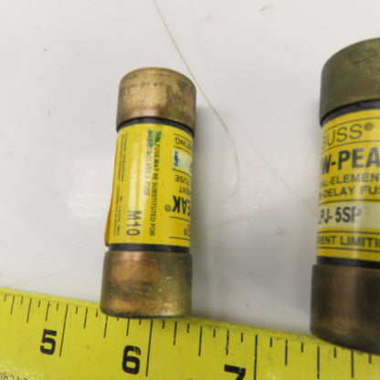 Buss LPJ-5SP 5A 600VAC Low Peak Dual Element Time Delay Fuse Lot Of 5