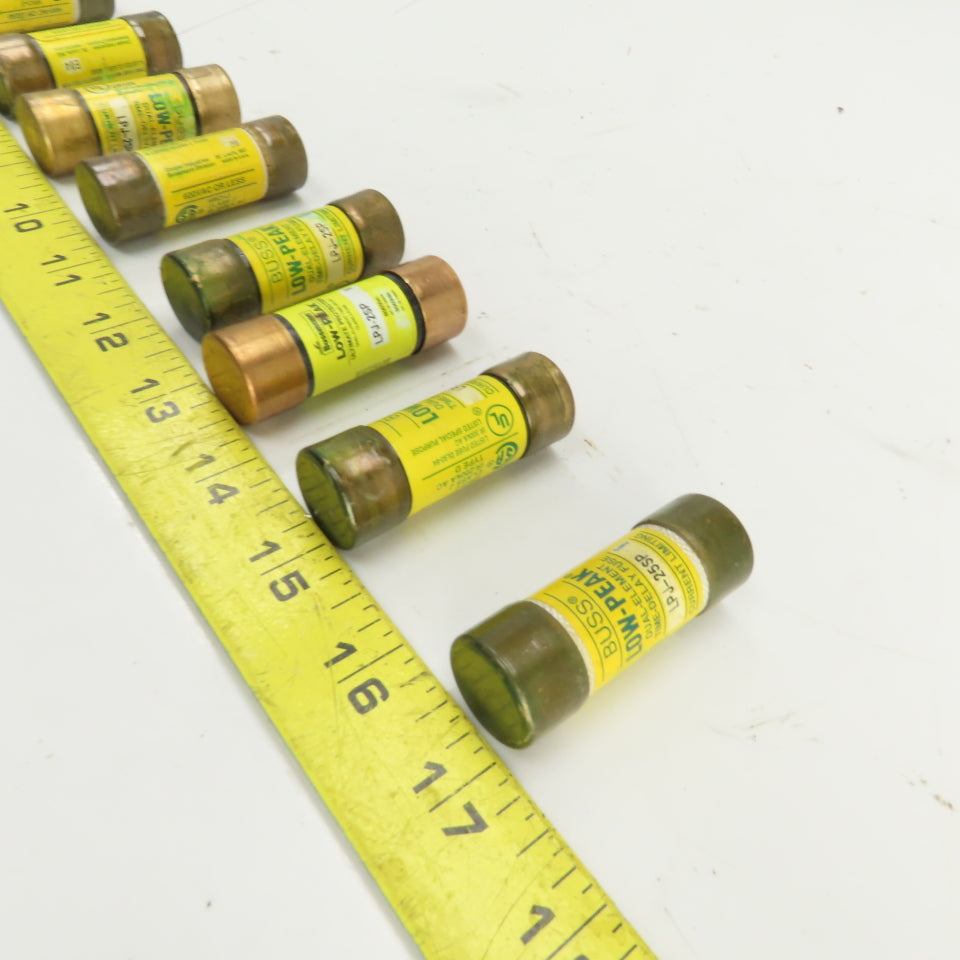 Buss LPJ-2SP 2A 600VAC Low Peak Dual Element Time Delay Fuse Lot Of 9