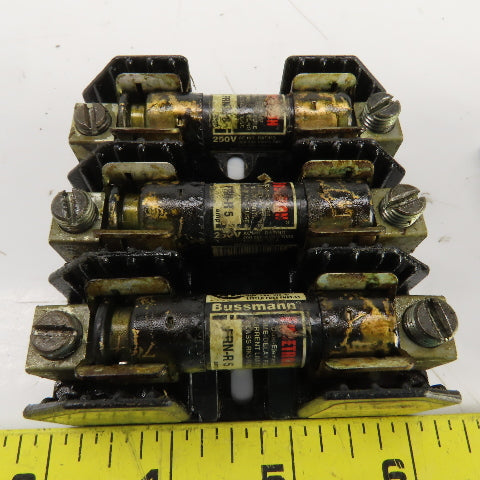 Buss H25030-3C 30A 250V 3 Pole Fuse Holder Lot Of 4