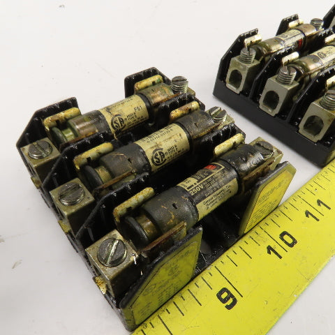 Buss H25030-3C 30A 250V 3 Pole Fuse Holder Lot Of 4