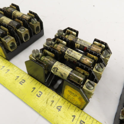 Buss H25030-3C 30A 250V 3 Pole Fuse Holder Lot Of 4