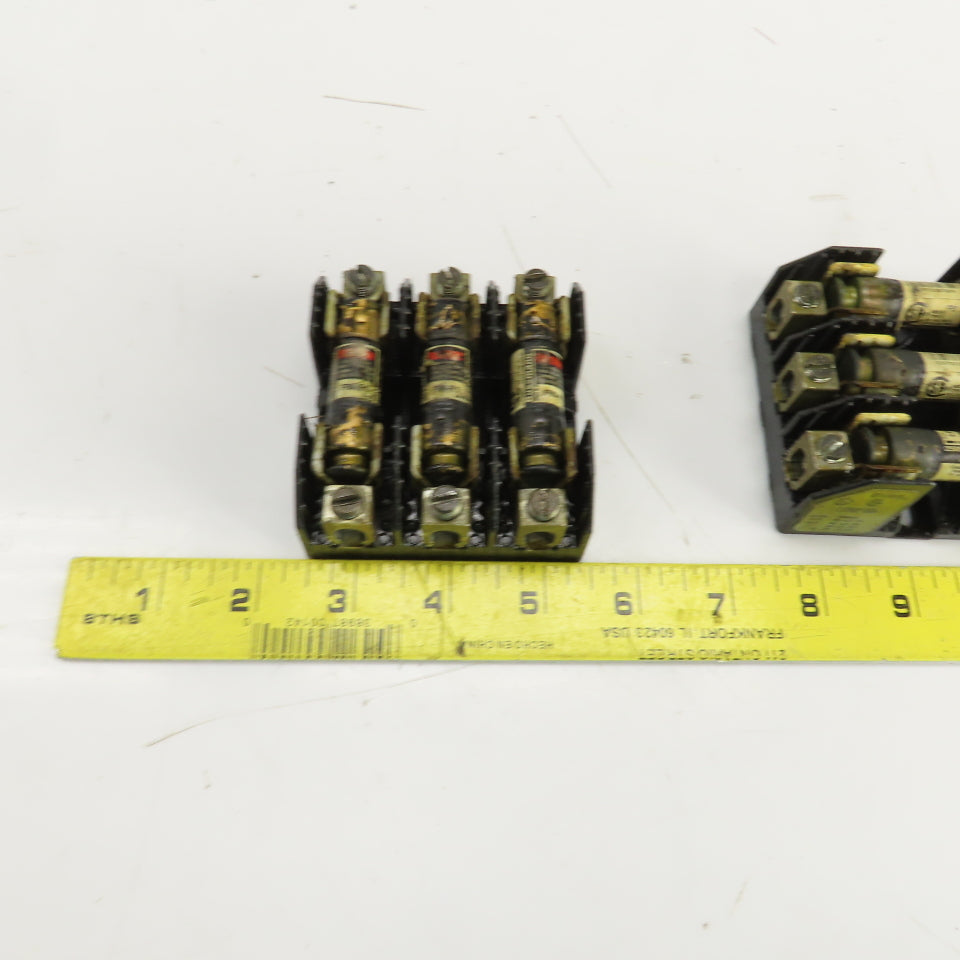 Buss H25030-3C 30A 250V 3 Pole Fuse Holder Lot Of 4