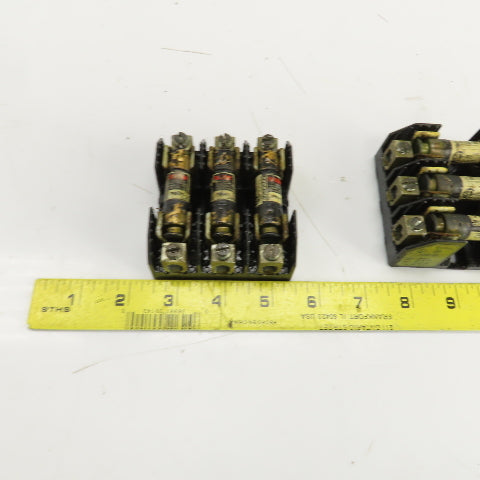 Buss H25030-3C 30A 250V 3 Pole Fuse Holder Lot Of 4