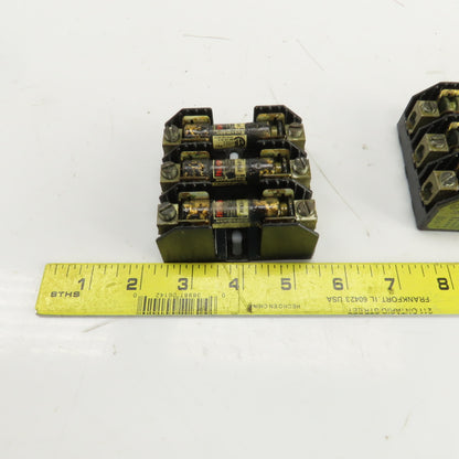 Buss H25030-3C 30A 250V 3 Pole Fuse Holder Lot Of 4