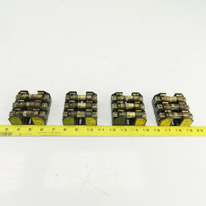 Buss H25030-3C 30A 250V 3 Pole Fuse Holder Lot Of 4
