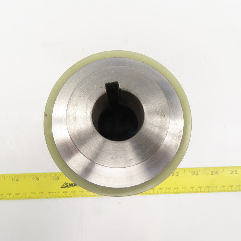 3.200" OD Kastalon Lagging Roller 1" Keyed Bore 11/64" Thick Sleeve 5-3/4" BF