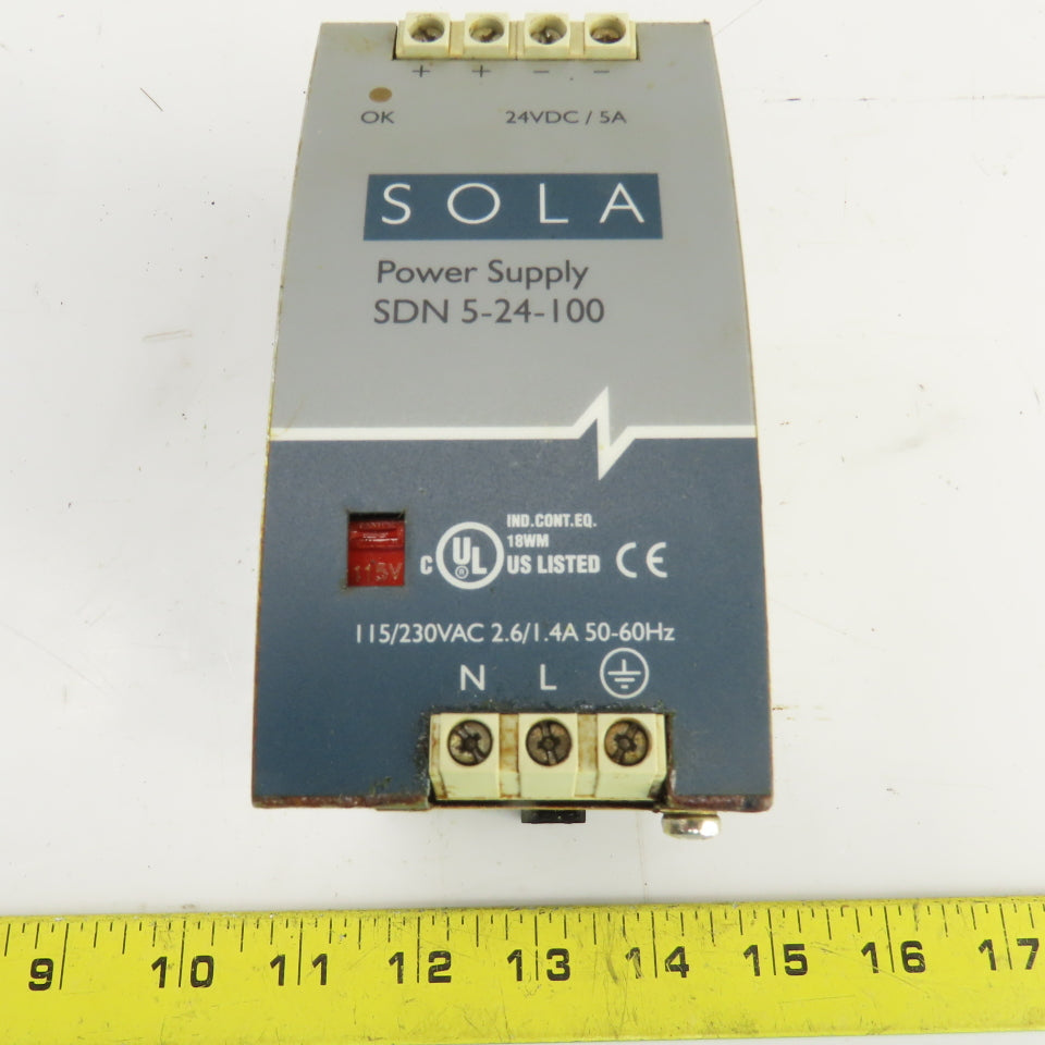 Sola SDN 5-24-100 115/230V Power Supply 24VDC Output