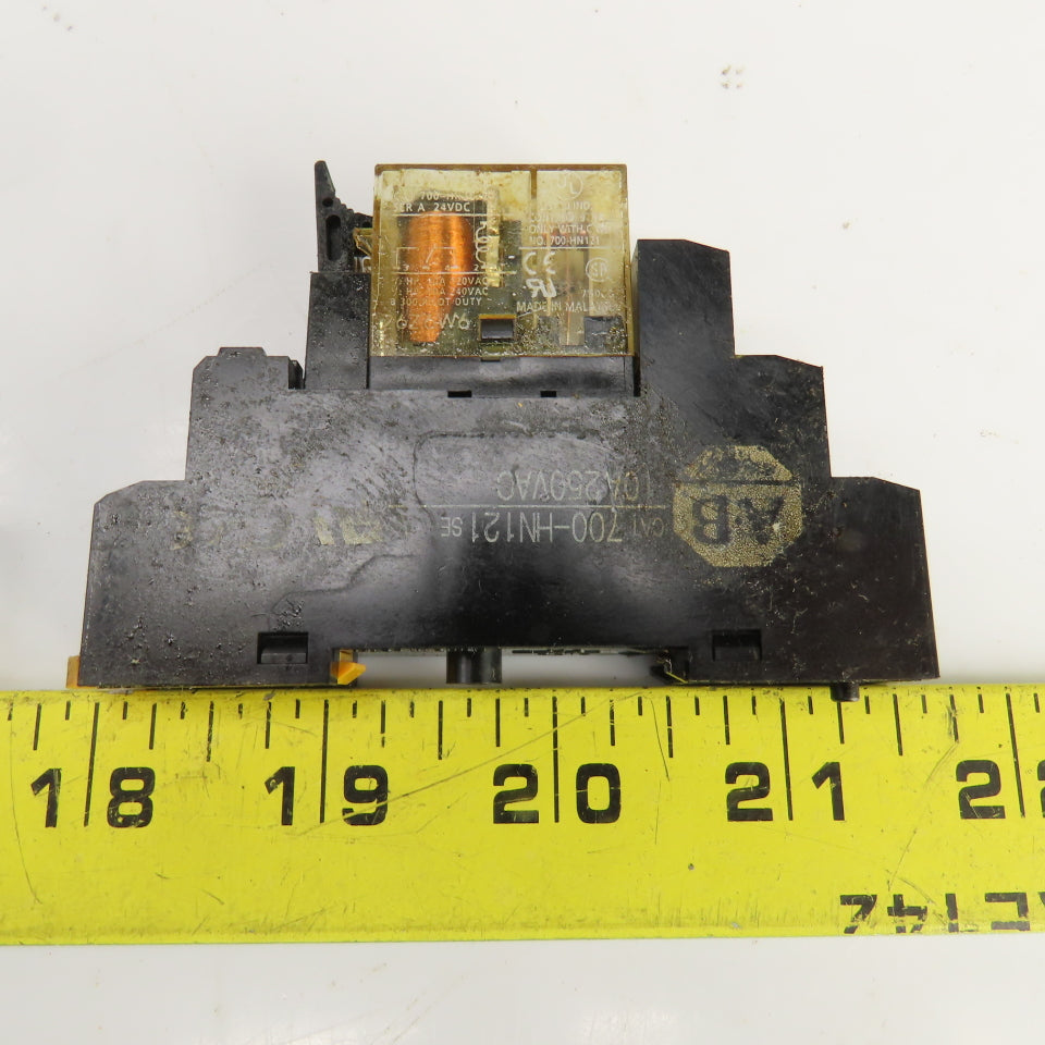 Allen Bradley 700-HK36224 Ser A 24VDC Relay W/Base 700-HN121 250VAC Lot Of 4