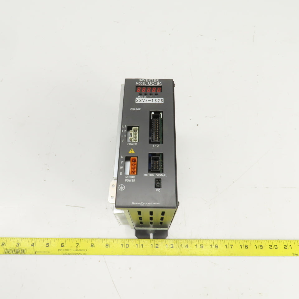 Sugino Machine SSV3-1626 UC-94 Ver 1.03 Inverter Drive 180-230VAC 50/60HZ