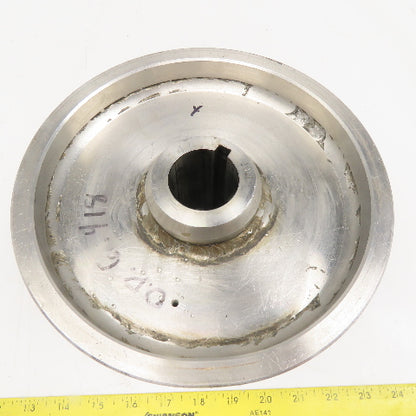 6.418" OD Drum Roller 6-1/4" W Face Stainless Steel 1-1/4" Bore Shouldered Edge