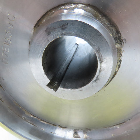 6.418" OD Drum Roller 6-1/4" W Face Stainless Steel 1-1/4" Bore Shouldered Edge