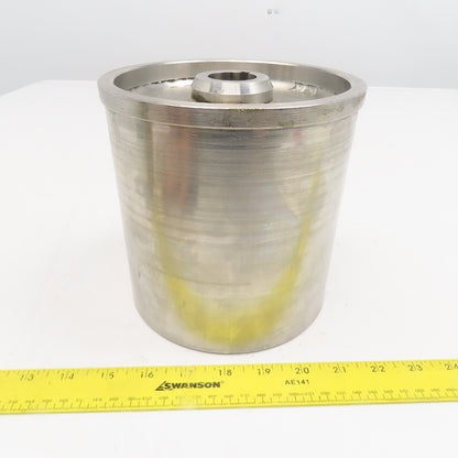 6.418" OD Drum Roller 6-1/4" W Face Stainless Steel 1-1/4" Bore Shouldered Edge