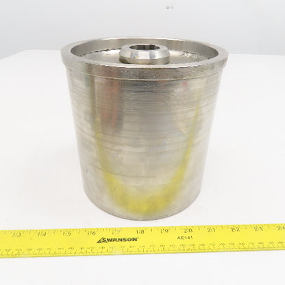6.418" OD Drum Roller 6-1/4" W Face Stainless Steel 1-1/4" Bore Shouldered Edge