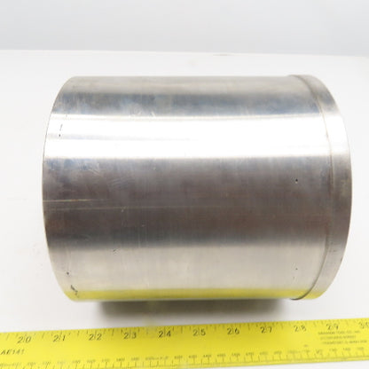 6-9/16" OD Drum Roller 6-1/4" W Face Stainless Steel 1-1/4" Bore Shouldered Edge