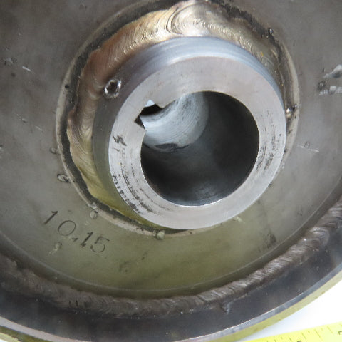 6-9/16" OD Drum Roller 6-1/4" W Face Stainless Steel 1-1/4" Bore Shouldered Edge