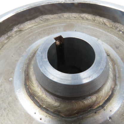 6-9/16" OD Drum Roller 6-1/4" W Face Stainless Steel 1-1/4" Bore Shouldered Edge