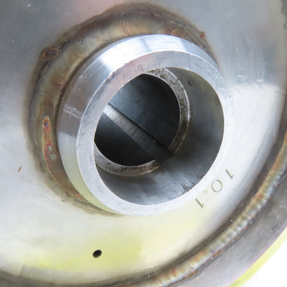 6-9/16" OD Drum Roller 6-5/8" W Face Stainless Steel 1-1/4" Bore Shouldered Edge