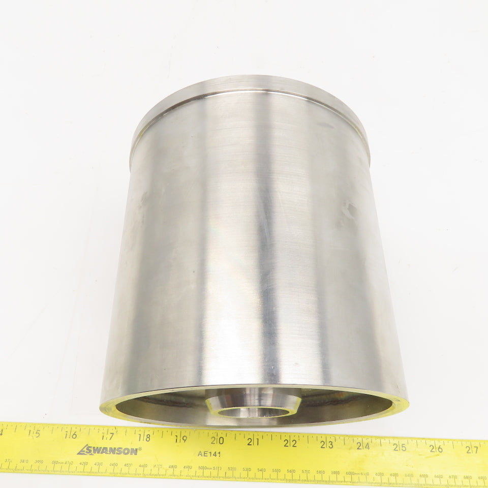 6-9/16" OD Drum Roller 6-5/8" W Face Stainless Steel 1-1/4" Bore Shouldered Edge