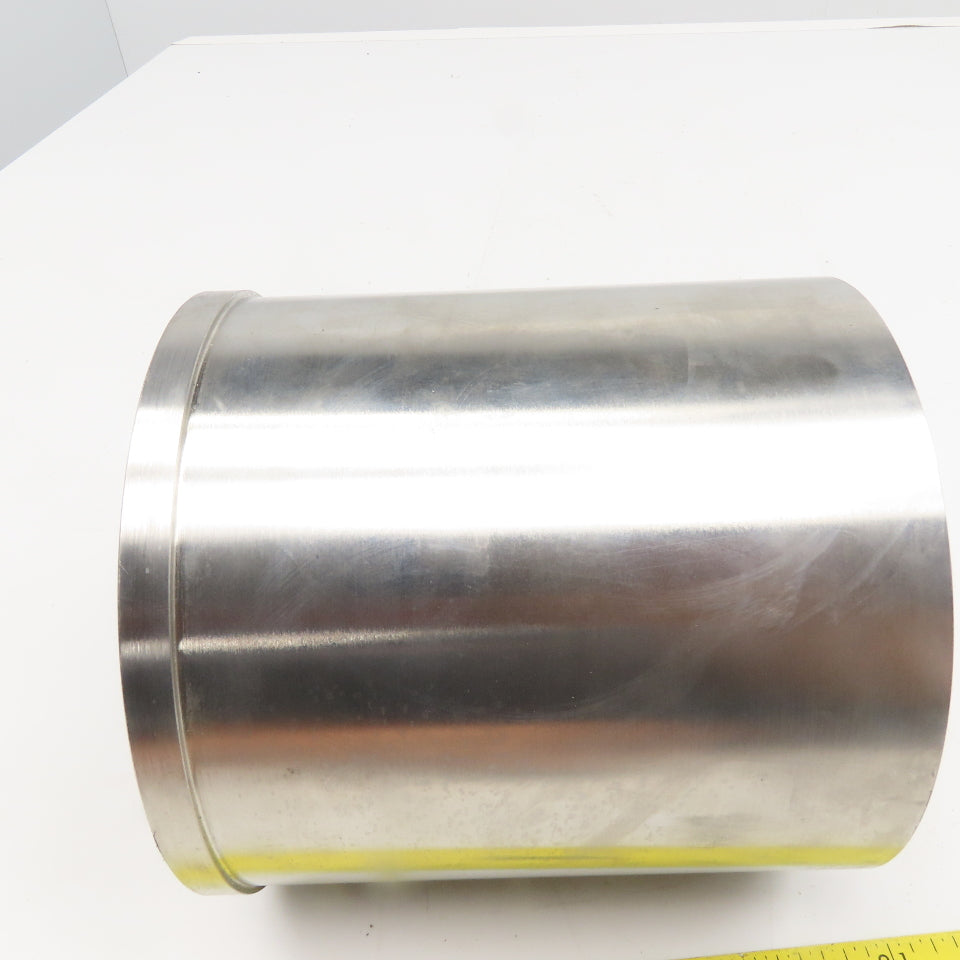 6-9/16" OD Drum Roller 6-5/8" W Face Stainless Steel 1-1/4" Bore Shouldered Edge