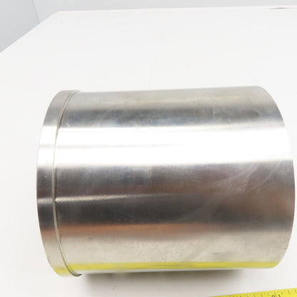 6-9/16" OD Drum Roller 6-5/8" W Face Stainless Steel 1-1/4" Bore Shouldered Edge