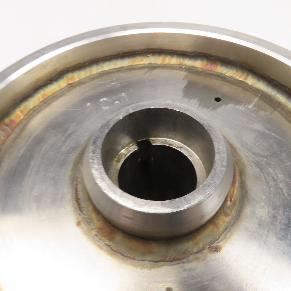 6-9/16" OD Drum Roller 6-5/8" W Face Stainless Steel 1-1/4" Bore Shouldered Edge